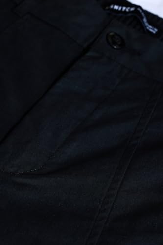 Image of SNITCH Button Closure Cotton Blend Light Weight Machine Wash Full Length Loose Fit Cargo Pants