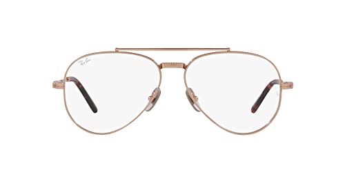 Image of Ray-Ban unisex-adult Rx8225v Aviator Titanium Pilot Prescription Eyewear Frames