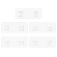 Nogeqi 10 Stück Transparent Klebehaken Badezimmer, Duschhalterung Badregal Ohne Bohren, Kleberegal Bad Regal Ohne Bohren Wasserdichte Regal Zum Kleben Für Küche Dusche (13,7 x 5,7 Cm)