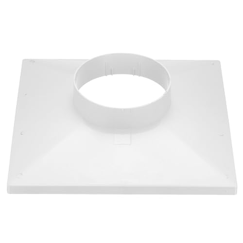 PATIKIL 13" to 6" Duct Connector Flange Plastic Square-Round Adapter White