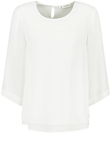 GERRY WEBER Damen 3/4 Arm Bluse, Off-White, 44