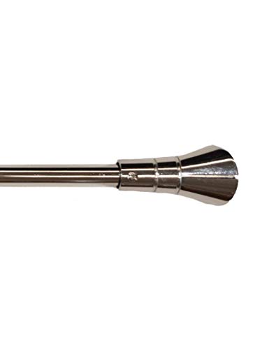  ShopMix Set Bastone per Tende 150-300cm Allungabile con Terminali Delta EKO, Acciao Lucido, Uni