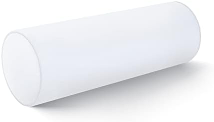 Hofdeco Premium Bolster Pillow Insert, 7"x22" (for Cover Size 6"x20") Water Resistant Synthetic Down Alternative Sham Stuffer for Patio, Bench, Garden, White