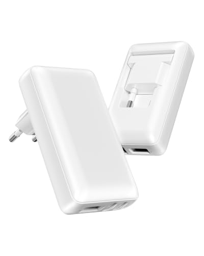 VPSUN USB Ladegerät Flach 20W PD&15W QC Schnellladegerät USB C Stecker Abgewinkelt Flaches Netzteil Flacher Ladestation Netzadapter für iPad iPhone Samsung Reise