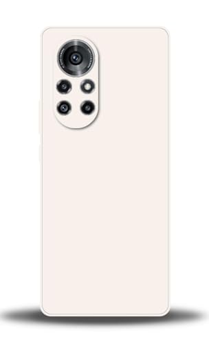WUACYEAMING Compatible with Huawei NOVA 8 PRO Case,with Camera Lens Protector Ultra Slim Liquid Silicone Cover Anti-Scratch Shockproof Case-White