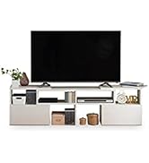 Amazon｜JKプラン 伸縮テレビ台 50インチ ホワイト 白 幅100