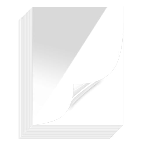 SBYURE 20 Pcs Clear Binding Covers,Unpunched Plastic Covers Letter Size 8.5x11 inch,Binding Covers and Backs for Home Office