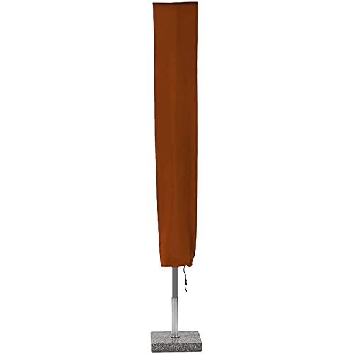 Planesium Bâche de protection premium pour parasol déporté de 2 à 4 m - Housse de protection indéchirable et respirante - Orange Oxford - 160 cm x Ø 62 cm Cover