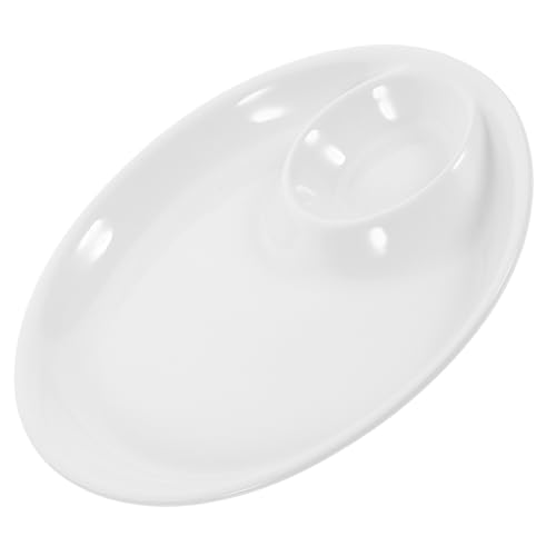 iplusmile プレミアムセラミック製仕切り皿 多機能ランチプレート キッチン用スナック スープ盛皿 ホーム レストラン対応