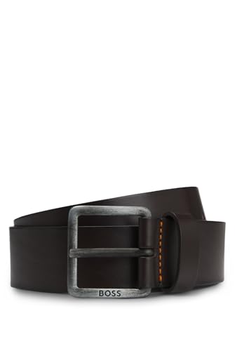 Ceinture en cuir BOSS Hommes Jeeko Sz40 noire avec une boucle logotée élégante