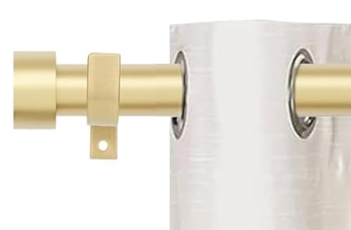 Tringles à rideaux extensibles en métal pour rideaux de porte - Très résistantes - Diamètre : 2,5 cm - Doré - 80 à 300 cm