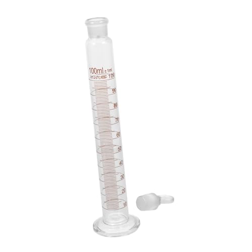 JEWEDECO 1pc Graduated Measuring Cylinder for Lab Glass Measuring Cylinder Scientific Cylinders Glass Measuring Cylinder