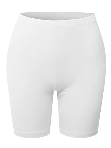 Essential Active Daily Cotton Mid Rise Biker Shorts Ivory L #TOP1