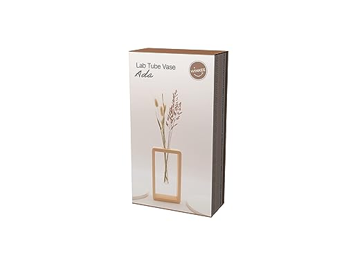 Lot de 2 vases avec cadre en bois Winkee pour boutures et fleurs