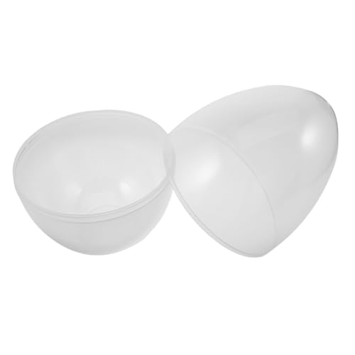 IMIKEYA Cáscara De Huevo Abierta Rellenable Cápsulas Vacías Redondas Contenedor De Almacenamiento Transparente Para Diy Huevos Para Canasta De Pascua Decoración De Fiestas