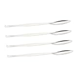 LOPUNER 4個 不锈钢蟹フォーク カニ ロブスター用シーフードツール 殻割り 身取り便利 ナッツ割り兼用耐久キッチン用品