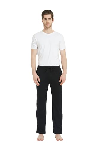 Image of U2SKIIN Mens 100% Cotton Pajama Pants, Lightweight Soft Lounge Pant with Pockets Sleep Pj Bottoms for Men