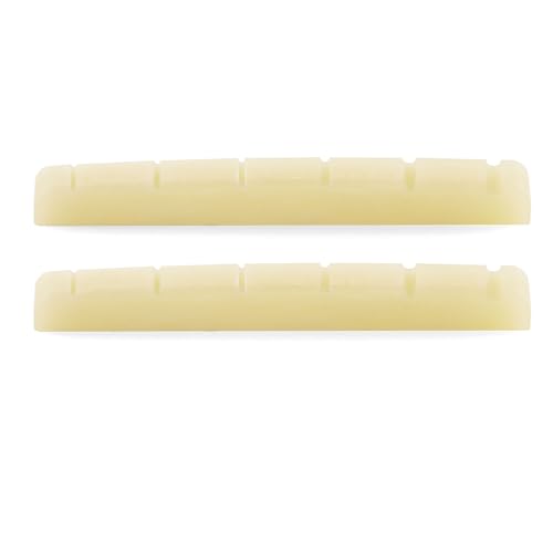 Musiclily Pro 40,5x3x5mm Cejuela Pre Ranurada Superior de Hueso Fondo Plano para Guitarra Eléctrica 6...