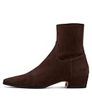 Steve Madden Women's Dusty Ankle Boot, Chocolate Brown Suede, 6.5