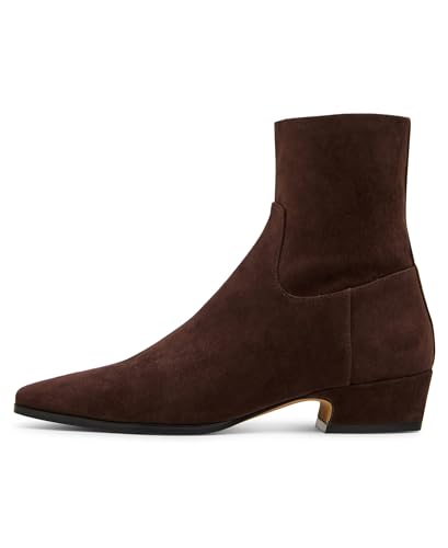 Steve Madden Steve Madden Women's Dusty Ankle Boot, Chocolate Brown Suede, 6.5