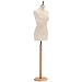 arredoterminal one Busto Sartoriale Donna Base Tonda in Legno Tappo CILINDRICO Busto in POLISTIROLO Veste Ecru' Asta Regolabile in Altezza SARTA Sartoria Sartoriale Cucito