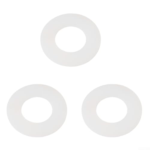 Junta de arandela de repuesto para válvula de descarga de cisterna Skylo, paquete de 3, 65 mm de ancho, 43 mm, agujero de 2 mm de grosor, diafragma de goma para Viva SKY095, compatible con inodoros