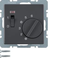 Thermostat contact NF pour réguler le chauffage au sol anthracite velours LED