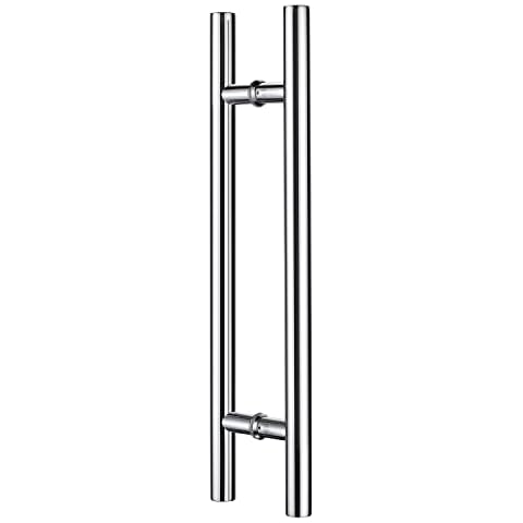 TOGU TG-6012 900mm /36 inch SUS 304 Stainless Steel Door Pull Handle/Long Door Handle with Solid mounting standoffs,Working as Push Pull Door Handles/Shower Door Handle, Polished Chrome Finish Cover
