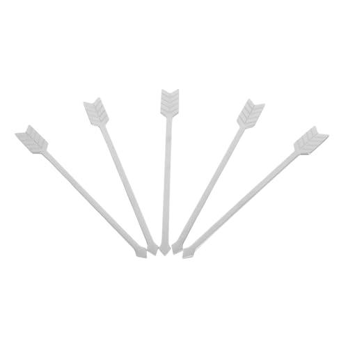 WEKADRIN 5 Piezas Paletinas de Metal Acero Inoxidable para Bebidas Calientes y Frías Diseño para Café Cócteles Frutas y Postres Reutilizables y Versátiles para Cafetería y Reutilizable