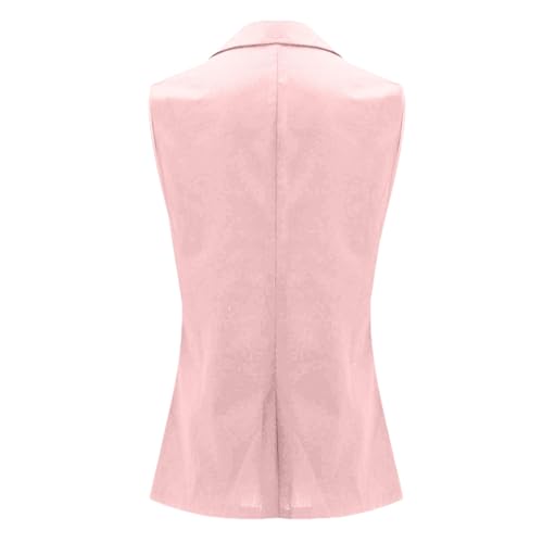 Blazer Vest for Women Summer 2025 Trendy Business Suit Vest Tops Oversize Open Front Casual Jacket Waistcoat with Pockets4