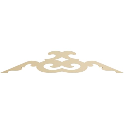 72"W x 15"H x 1 1/2"P (5/12) Pitch Benson Signature Urethane Gable Pediment, Primed Tan