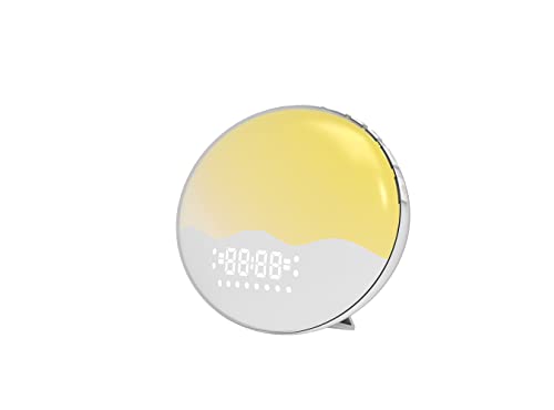Reloj Despertador con luz, Lacyie Reloj Despertador con función de amanecer, pantalla táctil, 7 tonos de alarma con 20 de brillo, función de repetición y radio FM para adultos y niños de regalo Cover