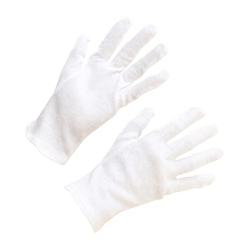 Guantes antideslizantes de algodón grueso MAGICLULU para manipulación segura de joyas, 12 pares