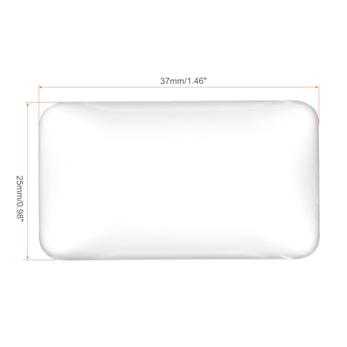 PATIKIL Transparent Glass Cabochons, 30Pcs 25x37mm Rectangle Glass Dome Tiles for Photo Pendant Jewelry Making Clear - Image 2