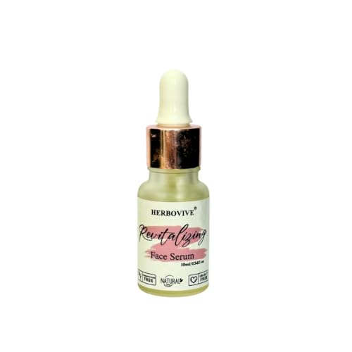Herbovive Revitalizing Face Serum – A Natural Face Serum with Lavender, Rosemary, Tea Tree & Jojoba for Glowing, Youthful Skin | 10ml | No Preservatives