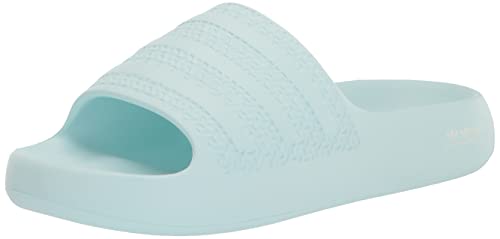 adidas Originals Women's Adilette Slide Sandal, Almost Blue/Cloud White/Almost Blue (Ayoon), 10