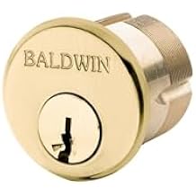 Baldwin 8326031 Non-Lacquered Brass Mortise Cylinder C Keyway for 1-3/4" Thick Doors