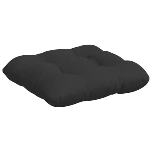 Coussin d'assise noir lot de 4 en microfibre lavable 40x40 cm