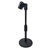 Yokoma Desktop Microphone Lifting Stand Tabletop Adjustable Microphone Stand with 8.27' Height for Holding Mic, Black