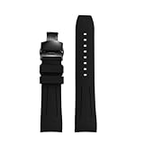 NFJNFCF Compatibile con Citizen Skyhawk di seconda generazione JY8074 JY8085, cinturino in gomma con movimento alla moda, 22 mm, cinturino for orologio da uomo con arco curvo(Antique Black,22mm)