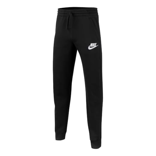 Nike Boy's NSW Club Jogger Fleece Pant, Black/Black/White, Medium