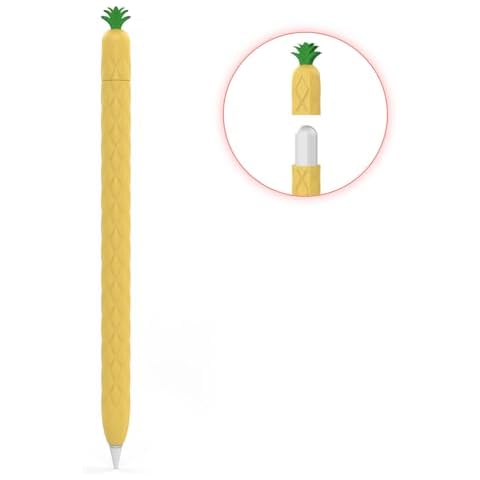 BEYEE Silicone Soft Case for Apple Pencil 2nd Gen (Cute Fruit Shape Design) Protective Cover Compatible with Apple Pencil 2nd Generation iPad Pro 11 12.9 inch (Yellow) Cover