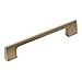 Amerock | Cabinet Pull | Golden Champagne | 5-1/16 inch (128 mm) Center-to-Center | Riva | 1 Pack | Drawer Pull | Drawer Handle | Cabinet Hardware