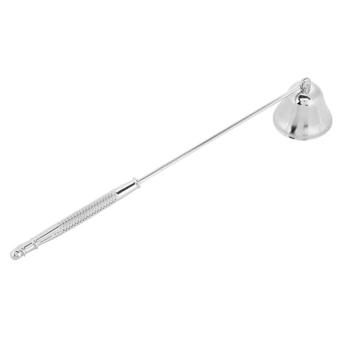 Ninoclar Candle Snuffer Tool,Stainless Steel Candle Extinguisher Wick Snuffer Accessory with Long Handle,Candle Accessory (SILVERY)
