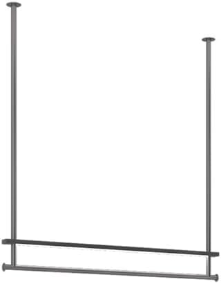 Heavy Duty Adjustable LED Ceiling Hanging Clothes Rack, Metal Garment Organizer with 5 Levels (120cm), Multi-Purpose Clothing Storage Solution for Home & Retail