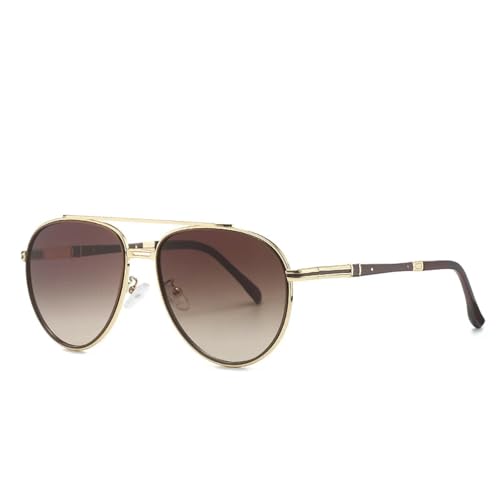 Lunettes de soleil UV400 en métal à petit dégradé tendance pour une protection solaire totale