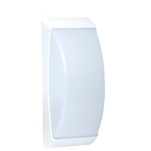 Vetrineinrete® Applique a parete per esterno lampada da muro per balconi terrazzo plafoniera attacco E27 bianco IP54