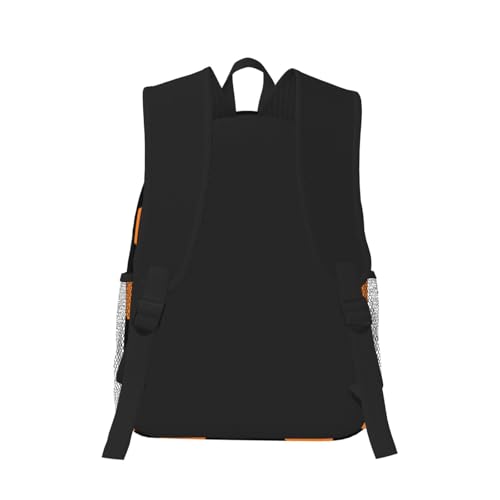 Halloween Orange Black Polka Dot Lightweight Packable Backpack Travel Casual Daypack Foldable Laptop Bag Backpack For Men Women3