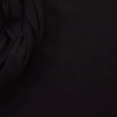 Image of Plain Mulmul Soft Cotton Fabric | Lightweight Breathable Mulmul Cloth | Super Quality Natural Cotton Fabric for Kurta, Dress, Dupatta, Lining & Craft Use (Black, 5 Meters)