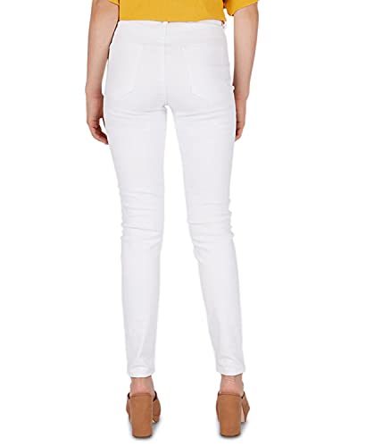 Numero High-Rise Exposed-Button Skinny Jeans Size 24 White2